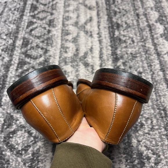Banana Republic Mens 8.5 Brown Leather Wingtip Brogue Derby Oxfords Dress Shoes. - Picture 5 of 14